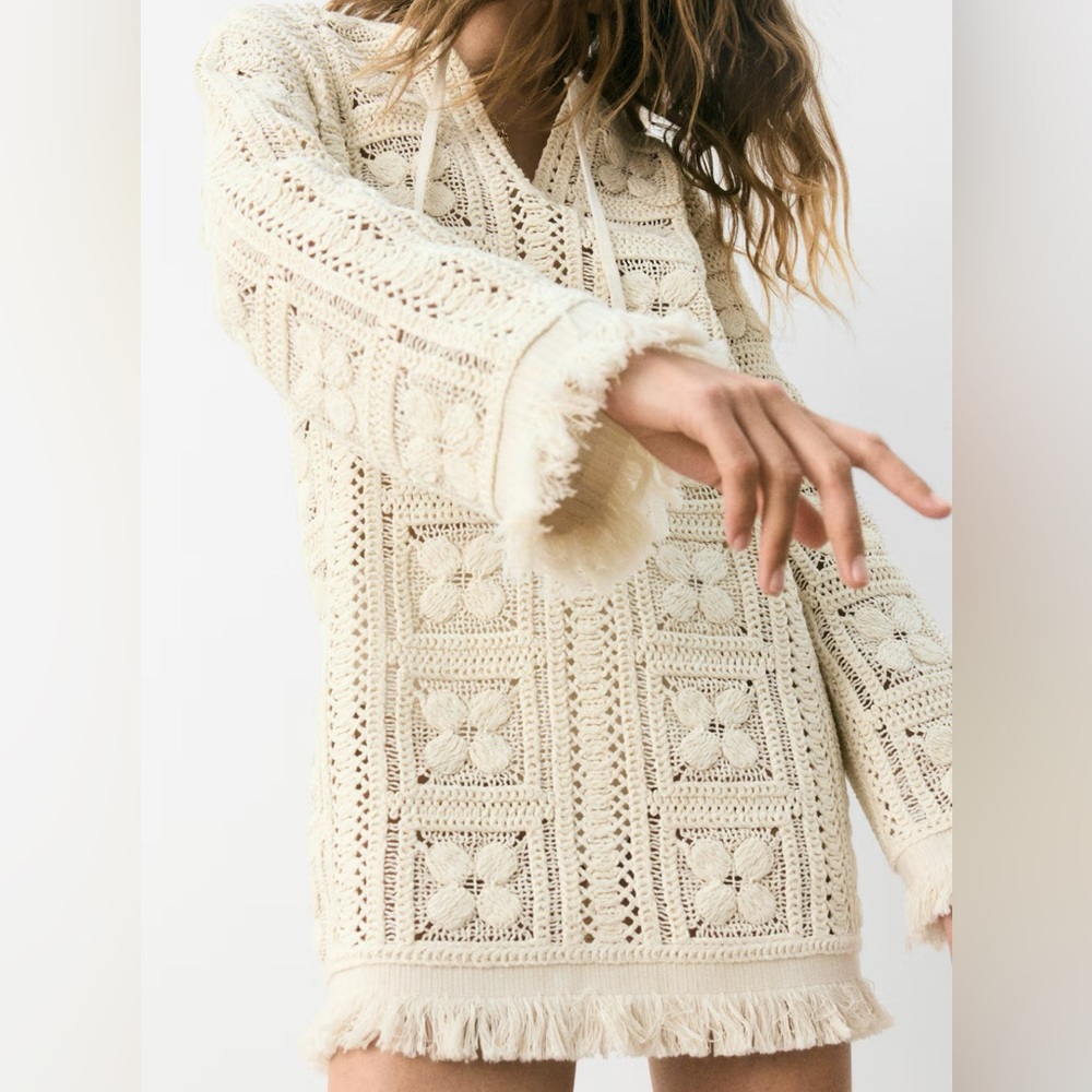 Hm crochet look tunic dress